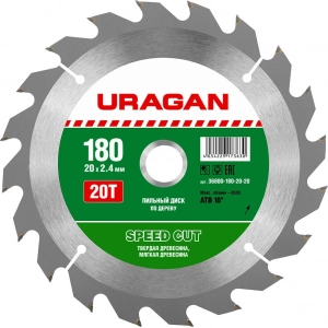 Пильный диск по дереву URAGAN 36800-180-20-20