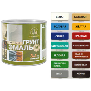 Грунт-эмаль 3в1 РМ черная 6 кг