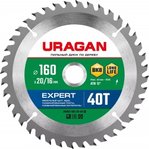 Пильный диск по дереву URAGAN 36802-160-20-40_z01